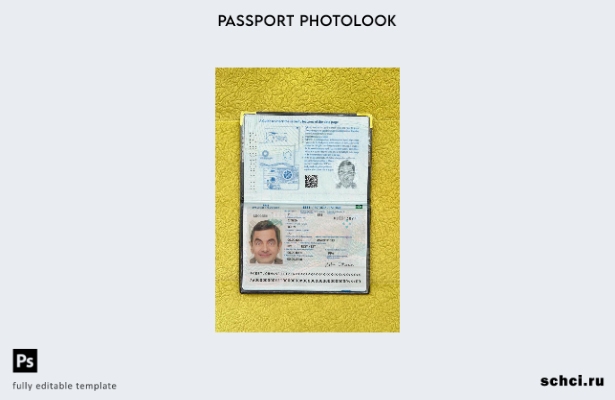цифровая загрузка шаблона фотоизображения для паспорта Эстонии